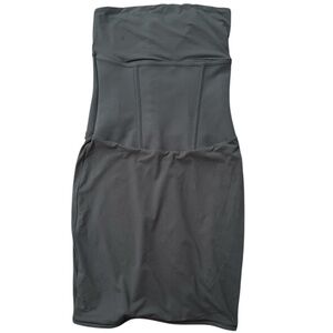 SKIMS Fits Everybody Corset Mini Tube Dress, Onyx, Size Small